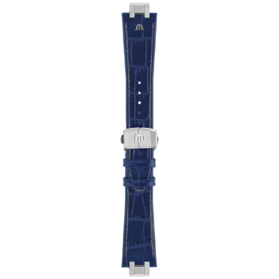 Bracelet cuir de veau imprimé alligator bleu Aikon 25mm ML740-005057 Maurice Lacroix