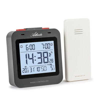 Réveil radio numérique Atlanta - 2 heures de réveil - PR1888/7